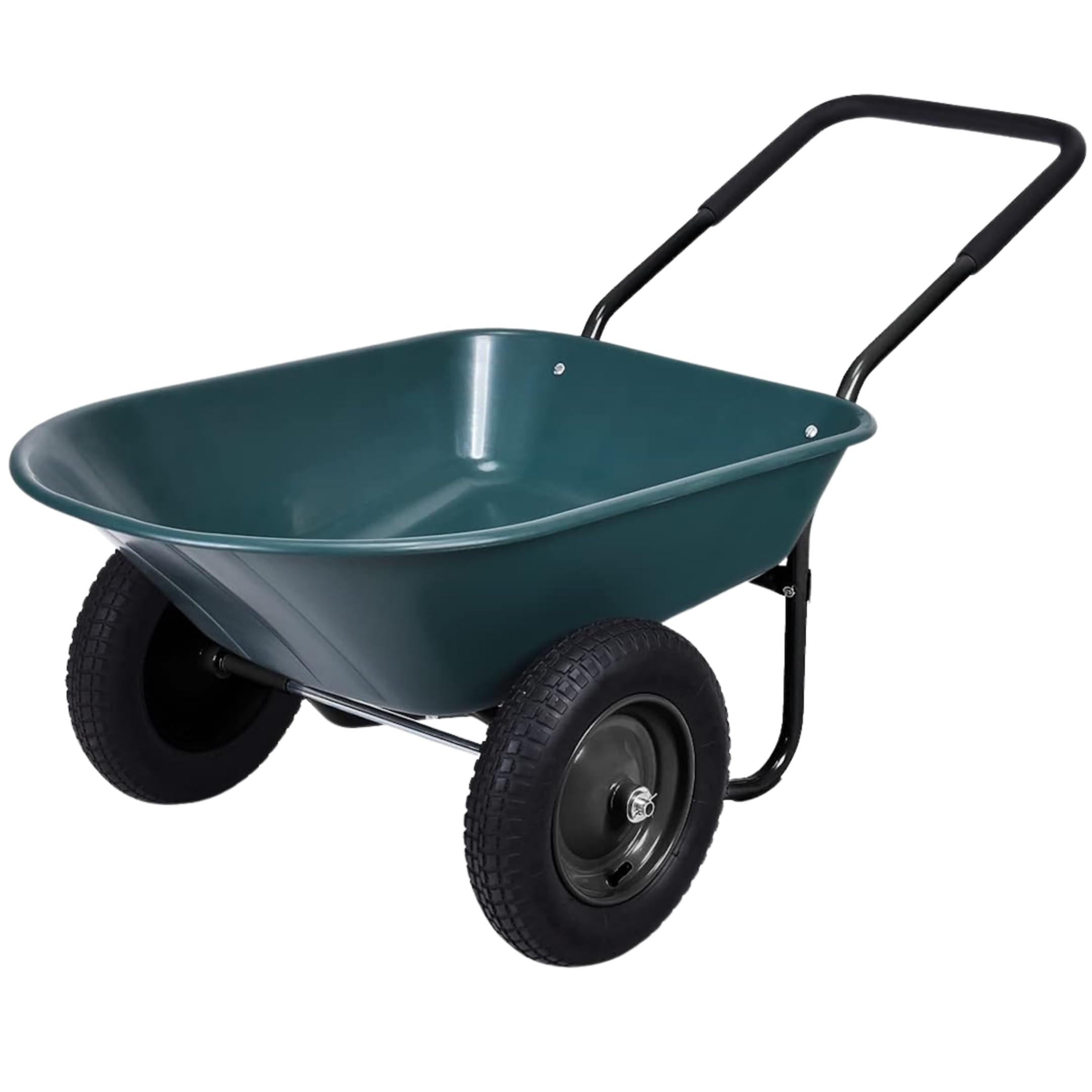 Carretilla Jardin | 124x66x70,5 cm | Carretillas de Acero Robusto Recubierto De Polvo Epoxi, Capacidad De 100L Y 120 kg, Neumáticos | Carretilla De Carga Jardin | Carretilla de Jardin