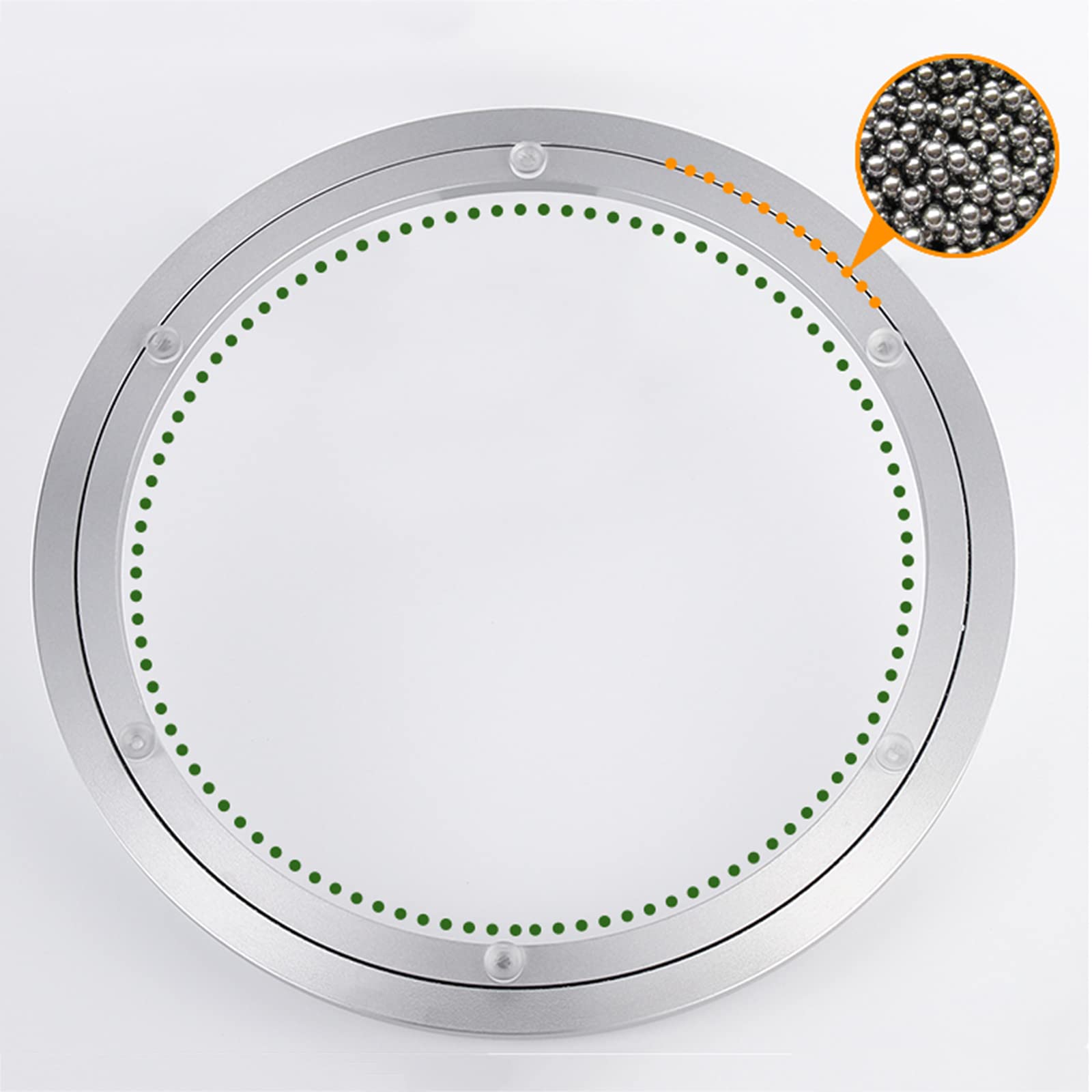 Roulement de Plaque Tournante En Alliage D'aluminium,Roulement de Table Lisse Ronde,360° Rotatif Plateaux Pivotante Lisse à Plateau Tournant,pour Table De Salle à Manger (500mm(20in))
