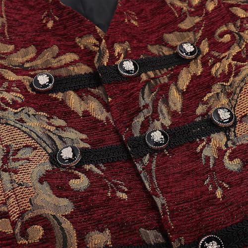 Chaleco steampunk hombre retro gótico con ajuste slim fit de sastrería 6