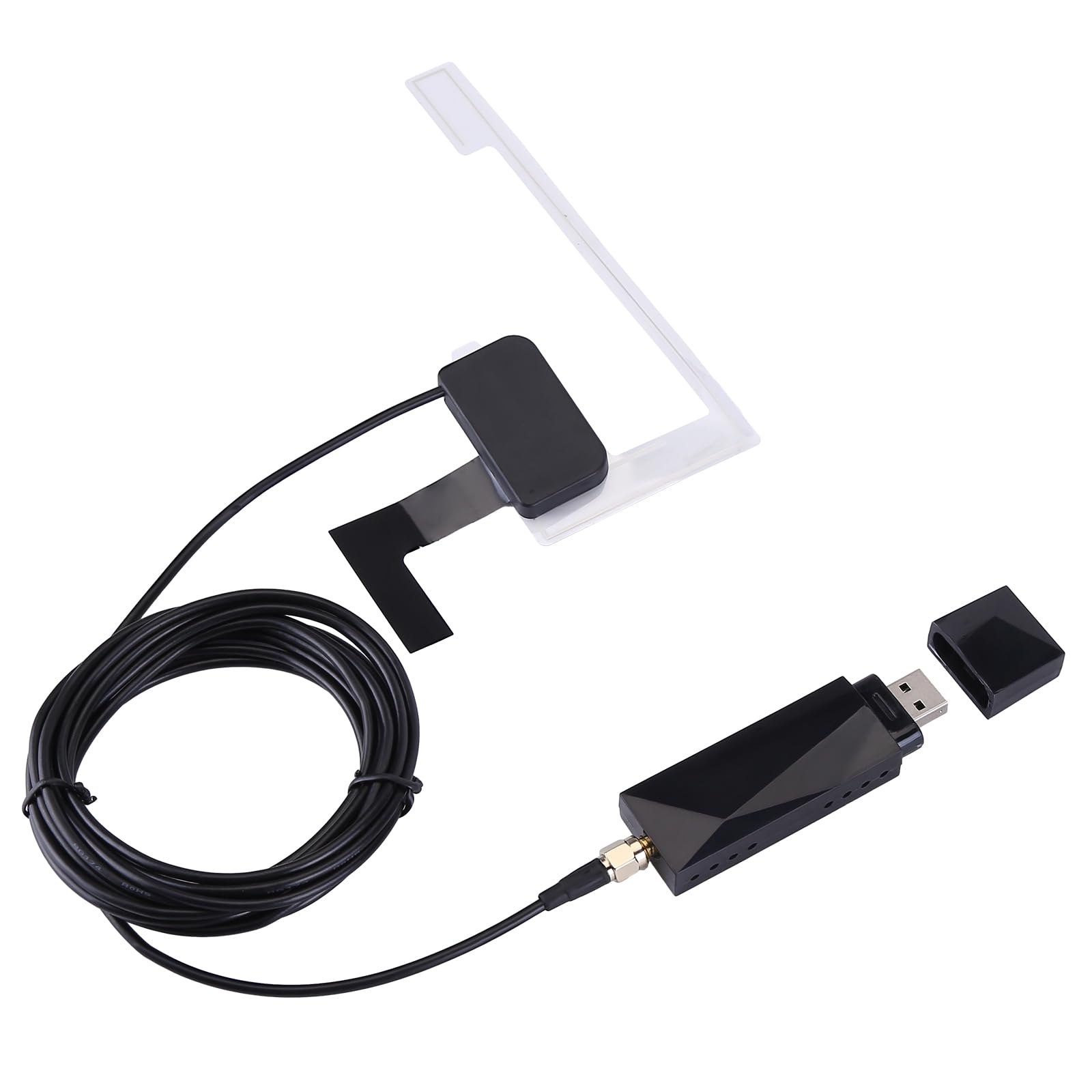 USB Android DAB+ Autoradio Adapter mit Digitaltuner und Antenne, Digital Audio Broadcast Kfz-Antenne