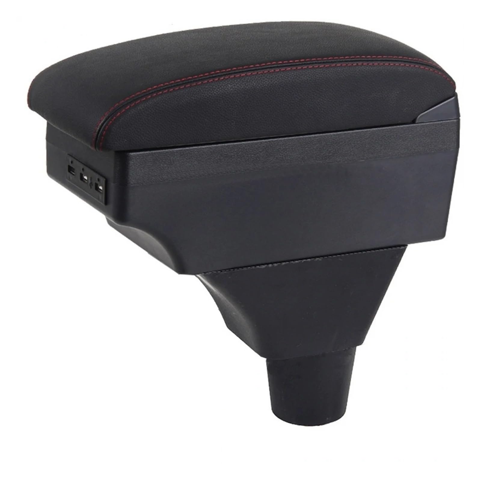 Bracciolo Centrale Per Fiat Per Panda II 2 Bracciolo Centrale Poggiagomiti Console Accessori Di Modifica Con Portabicchieri E Porta USB Poggia Braccio(A-Black red line)