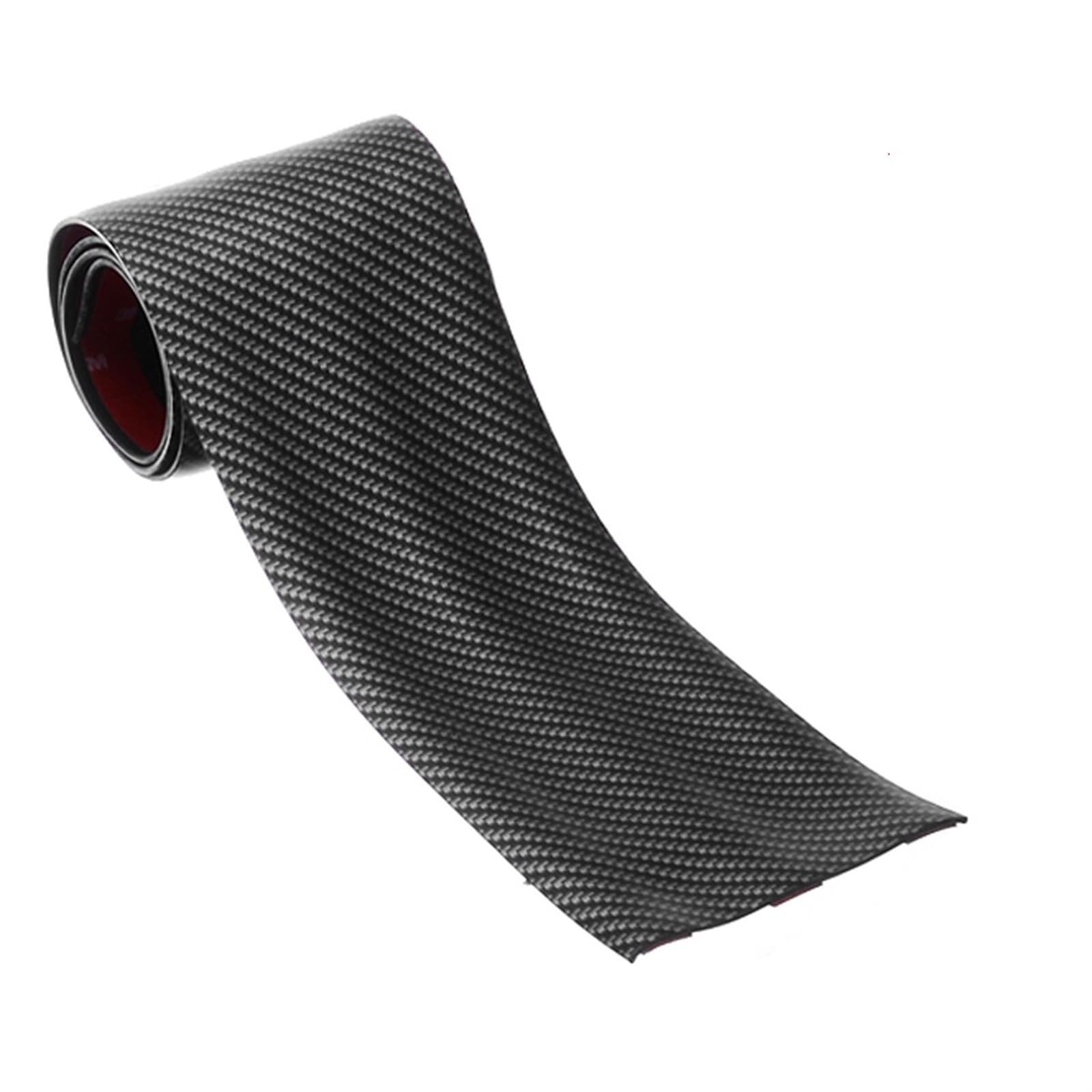 protezione paraurti auto Car Styling 3/5/7/10CM 1M Striscia di gomma per modanatura in stile carbonio per auto Protezione morbida nera per soglia porta Adesivi di protezione(10cm)