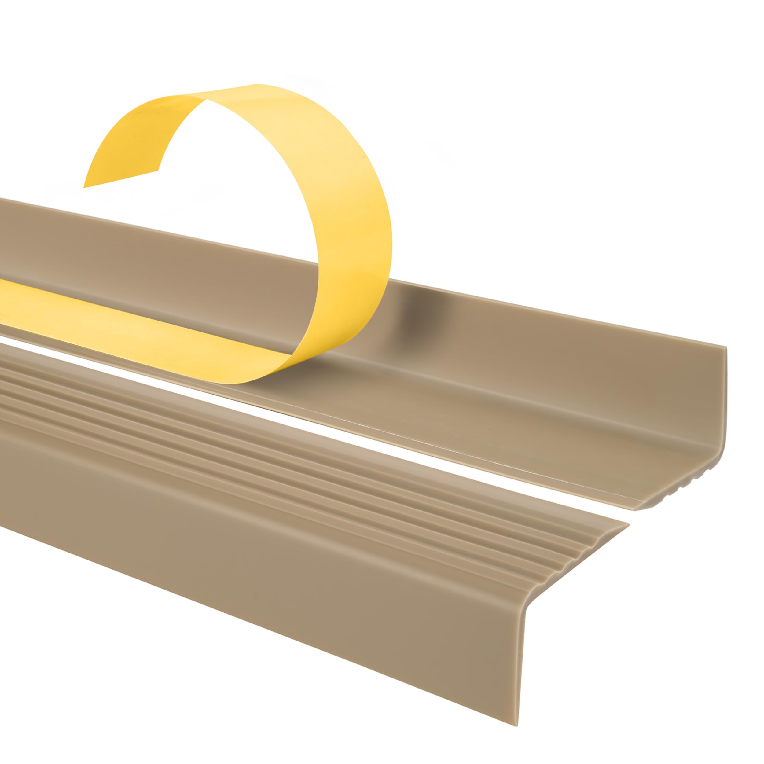 QUEST Stair Edging, Self-Adhesive PVC Rubber Edge Protection, 40 x 25 mm (Beige) โ image 1