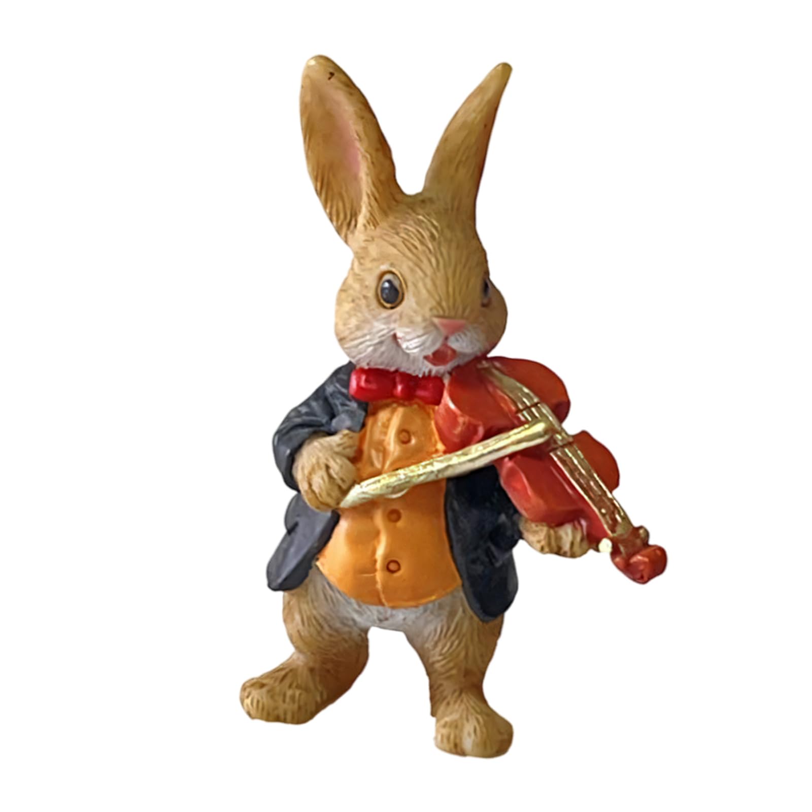 Msioytog Minis Resin Bunnies Tiny Rabbits Miniature Bunnies Figurines for Diys Fairys Garden Microlandscape Ornament Cake Toppers Decorations