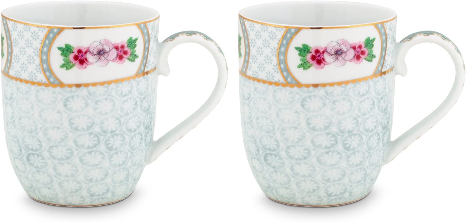 PIP StudioSet of 2 Mugs Small Blushing Birds White 145 ml
