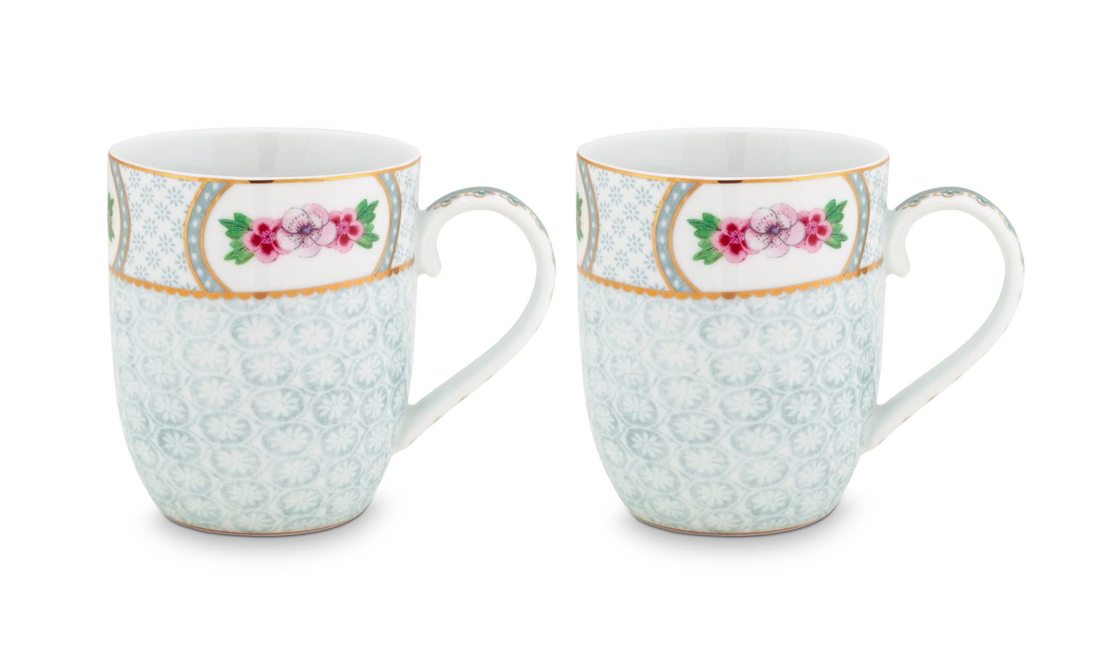 PIP StudioSet of 2 Mugs Small Blushing Birds White 145 ml