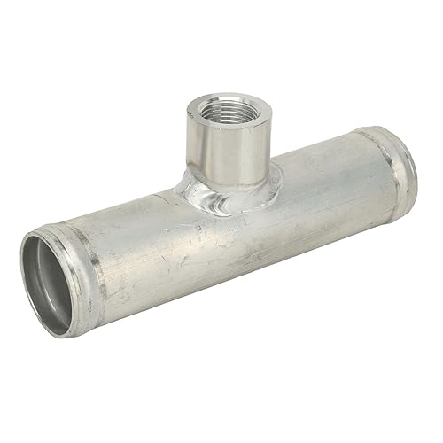 Inline Radiator Hose Temperature Sensor, Aluminum Alloy Temp Sensor Adapter, 150mm Long with 0.7in Sensor Hole, Durable and Stable Connection for