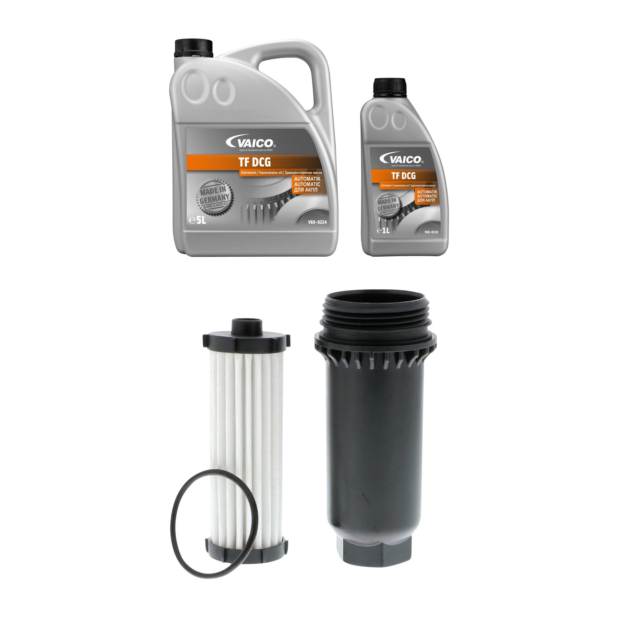 VAICO V25-0796 FILTERSATZ MIT 6 LITER ÖLWECHSEL AUTOMATIKGETRIEBE 6-GANG MPS6 DW6 DCT450 PASSEND FÜR EXPERT KIT