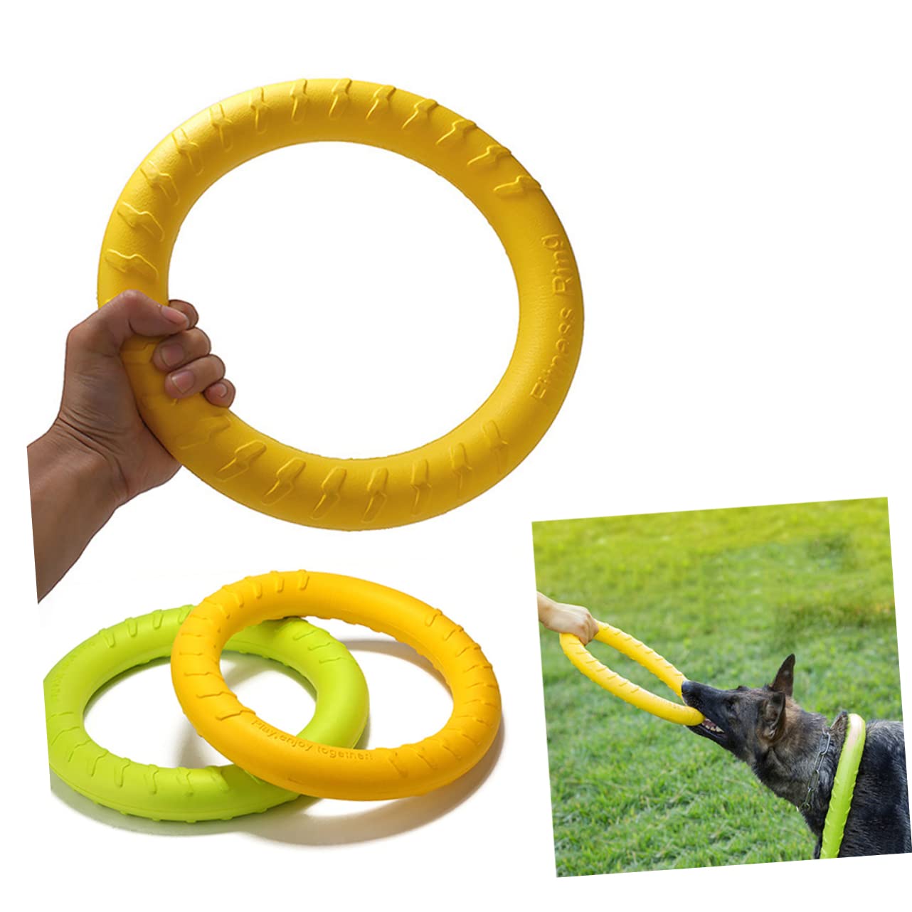 Mipcase 2 Uds Juguetes Dogman Juguetes para Masticar Juguetes para Mascotas Juguetes para Morder Perro Anillo para Perro De Juguete Anillo para Mascota De Juguete Juguete para