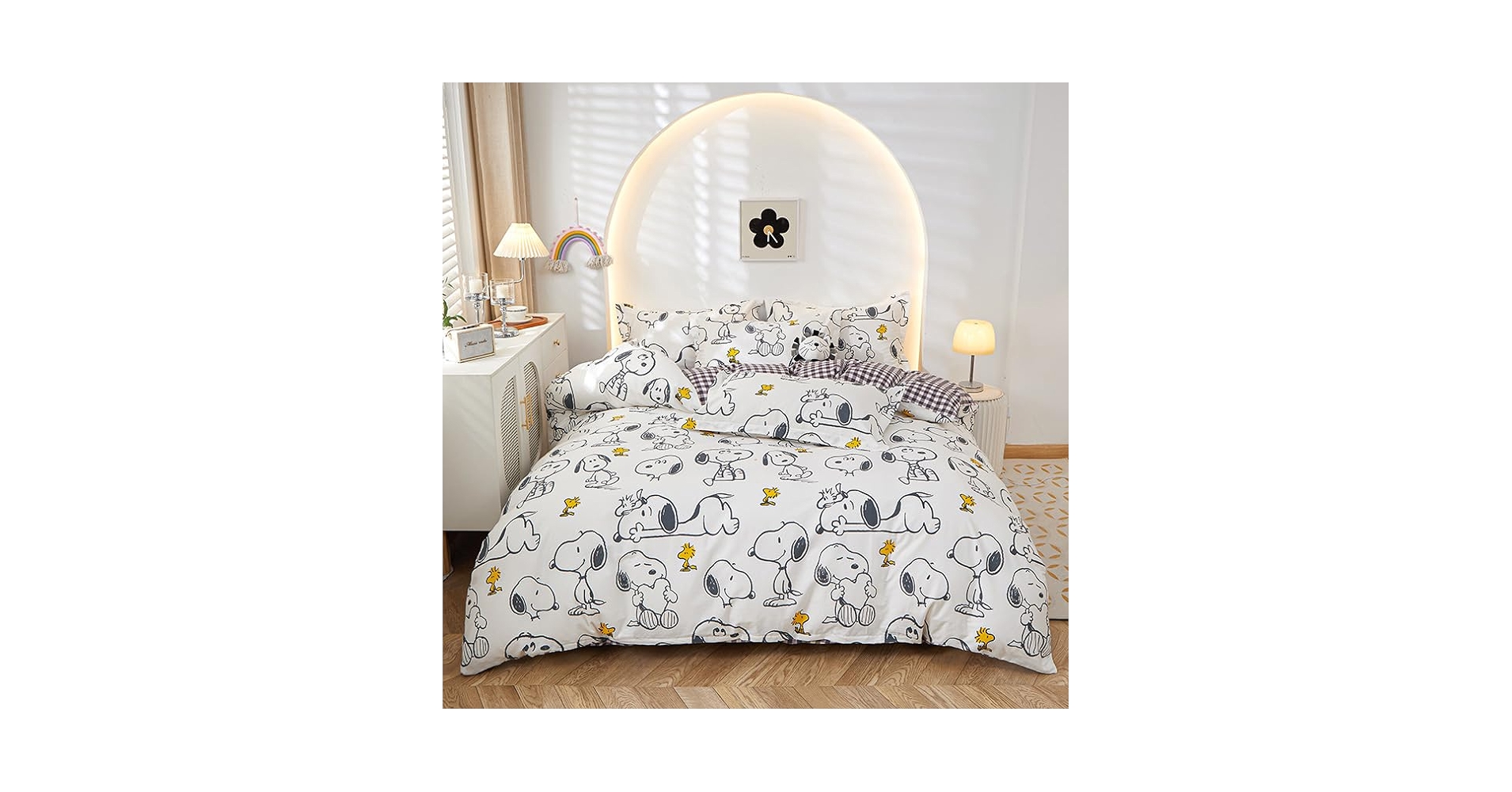 【２枚セット！】（・&#39;&#39;●）スヌーピー布団収納カバー＋リネンセミダブル2枚組 布団セット 西川 ジュニアサイズ スヌーピー 合繊組布団6点