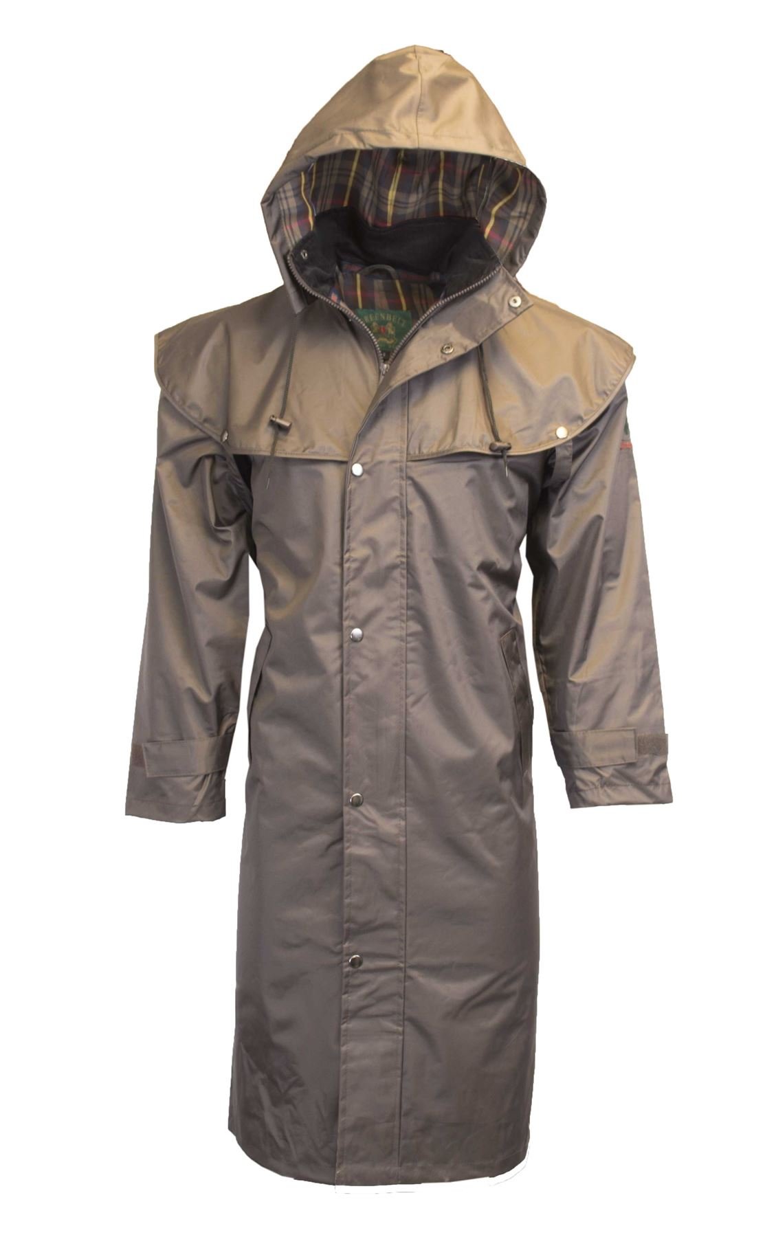 Walker & Hawkes - Outdoor Country Midland Cape with Detachable Hood - Nylon Full Length Jacket with Taped Seams