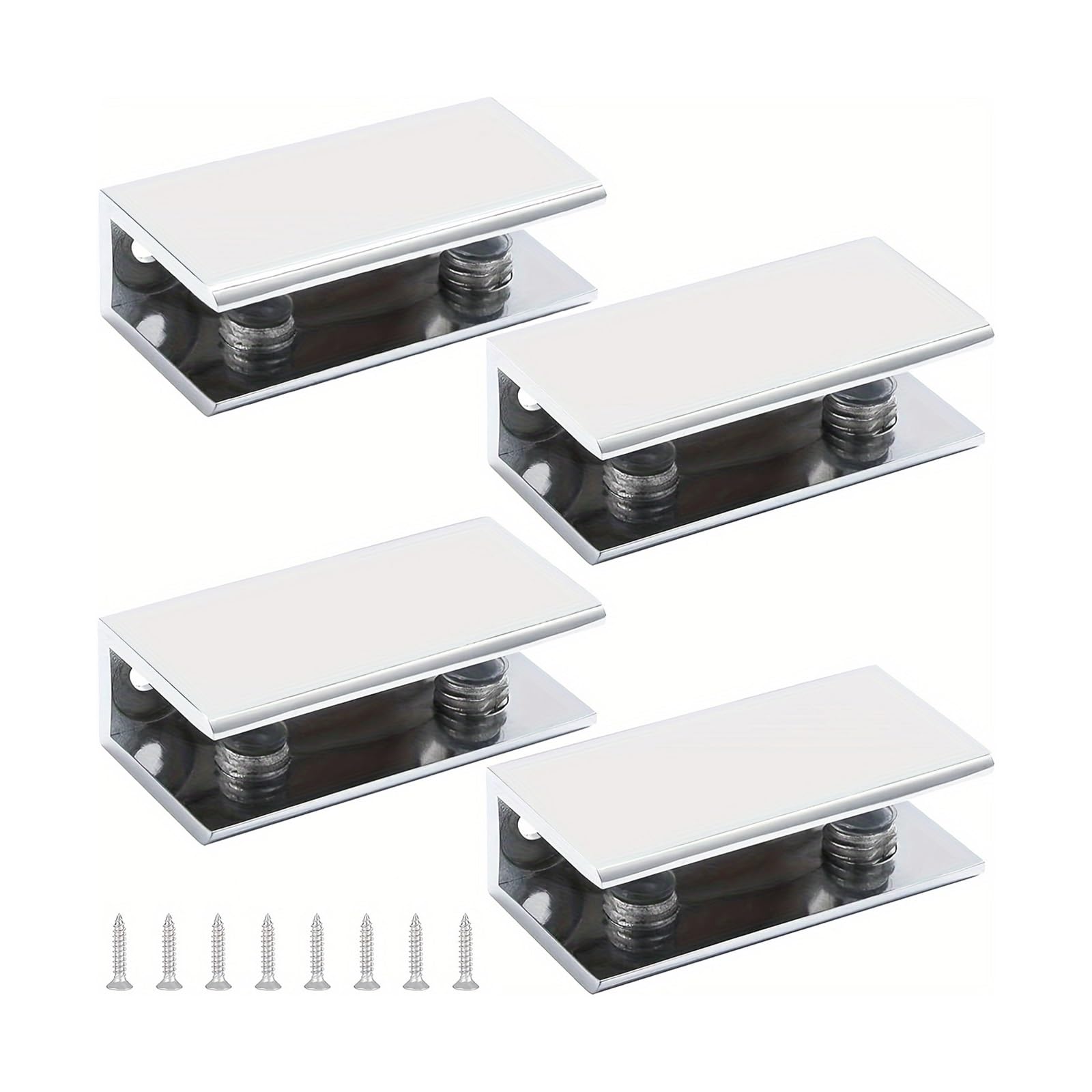Zinc Alloy Glass Bracket Clamp for 8-10mm Rectangular Window Bathroom Shelf Support