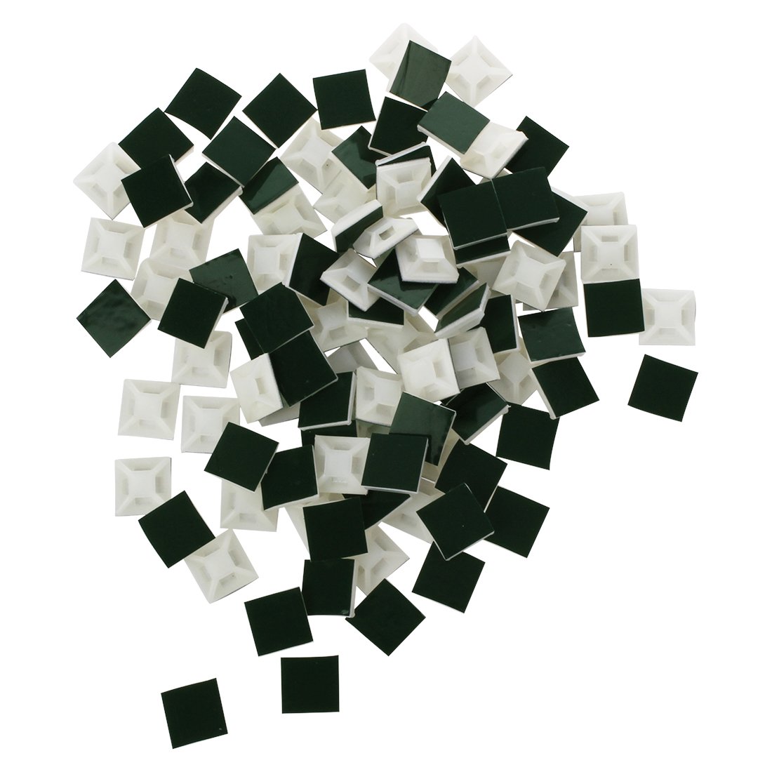 Knnuey Self-Adhesive Plastic Wire Bundle Holder 3Mm Cable Tie Mount Base 100Pcs