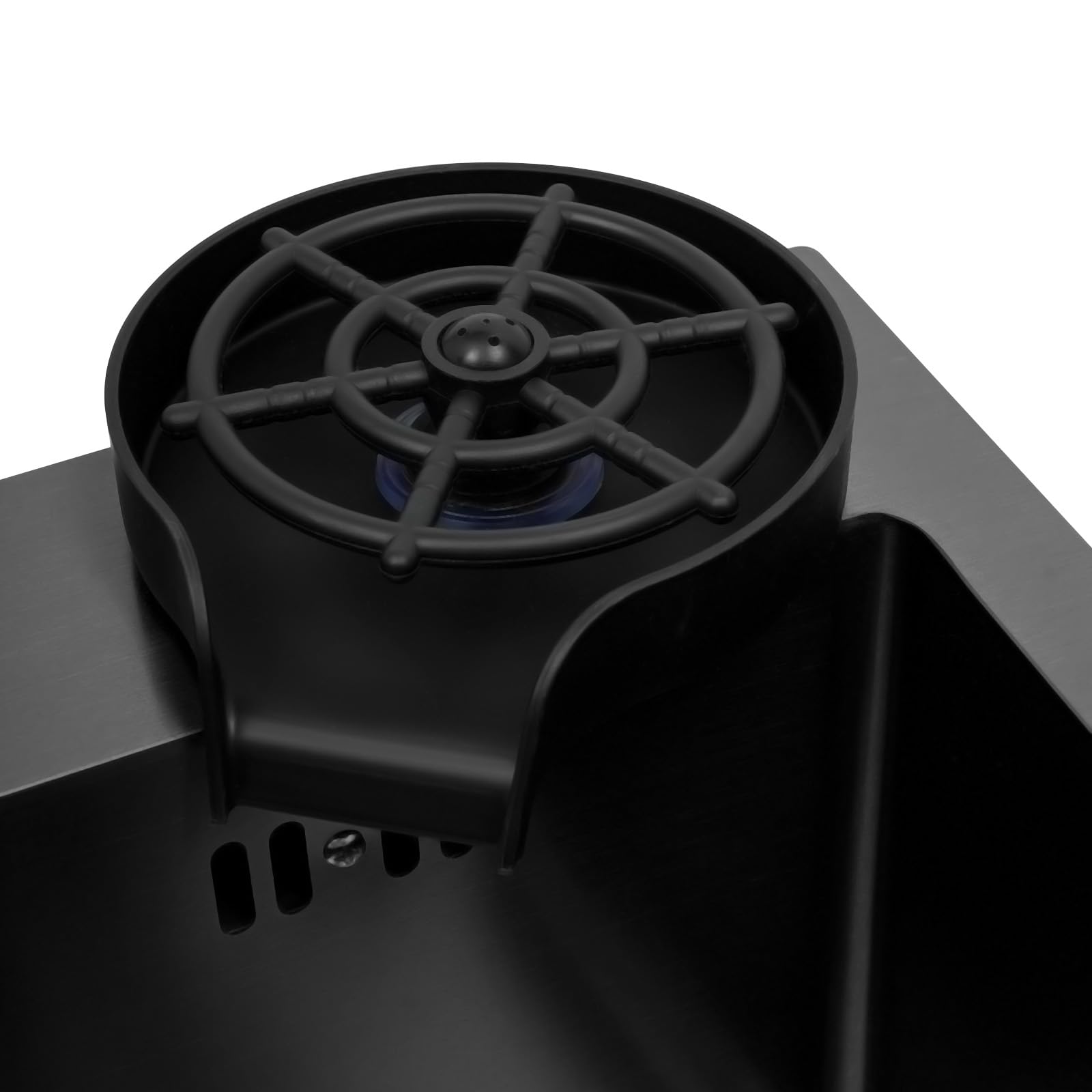 Lavello in acciaio inox nero con rubinetto estraibile e lavastoviglie per tazze, set di lavello multifunzione, 42 x 37 x 20 cm