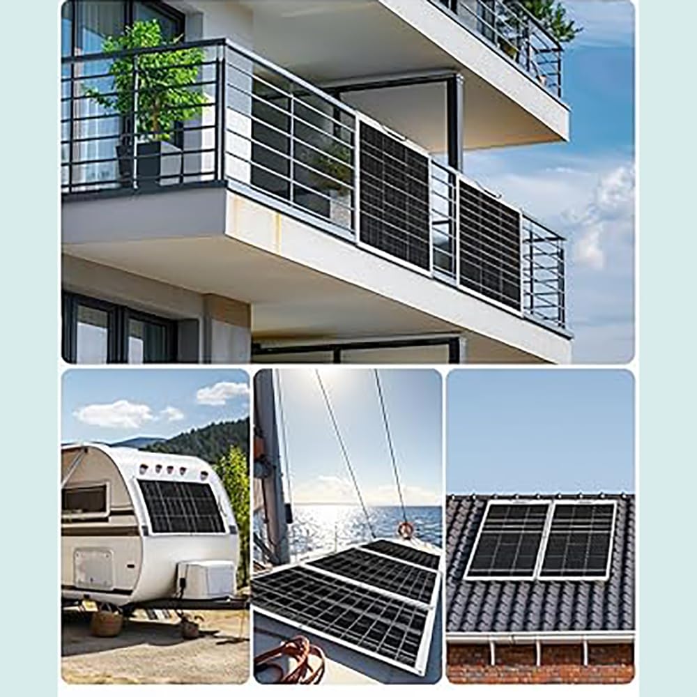 Pannello Solare Portatile Pannello Solare Di Ricambio Modulo Solare Pieghevole Array Solare Monocristallino Impermeabile Pannello Solare Flessibile Pannelli Solari Flessibili Camper,100W