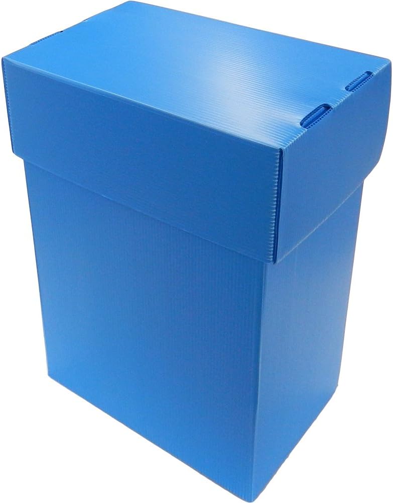 Plastic Corrugated Food Box - W 16'' H 23 ½'' D 11'' - Box & Lid Set