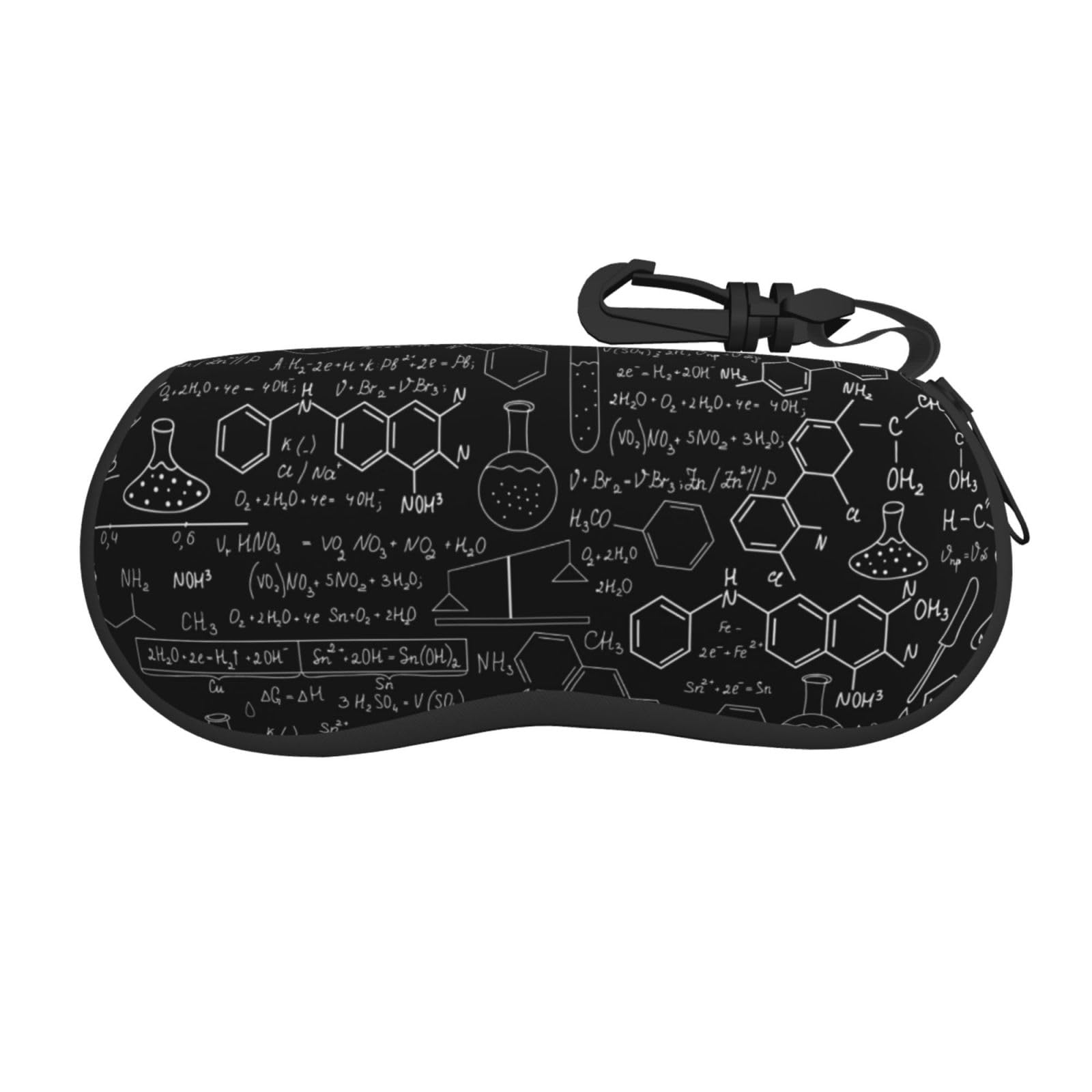 BUULOO Ultra-Light Soft-Shell Abstract Science Chemistry Glasses Case,Eyeglass Safety Pouch Box With Belt Clip