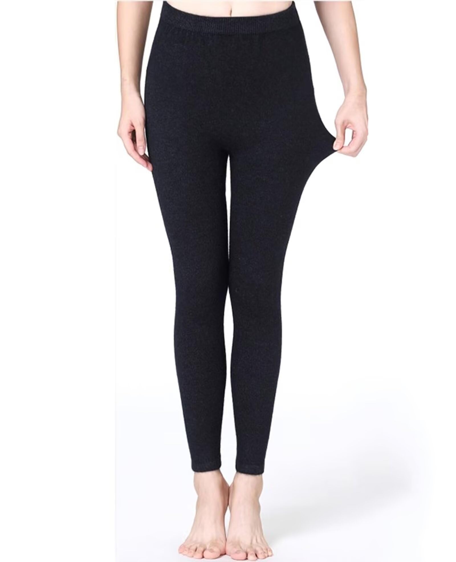 HNVAVQ Leggings for Women Autumn Winter Warm Thermal Underwear Bottoms High Waisted Tights Pants,100% Cashmere