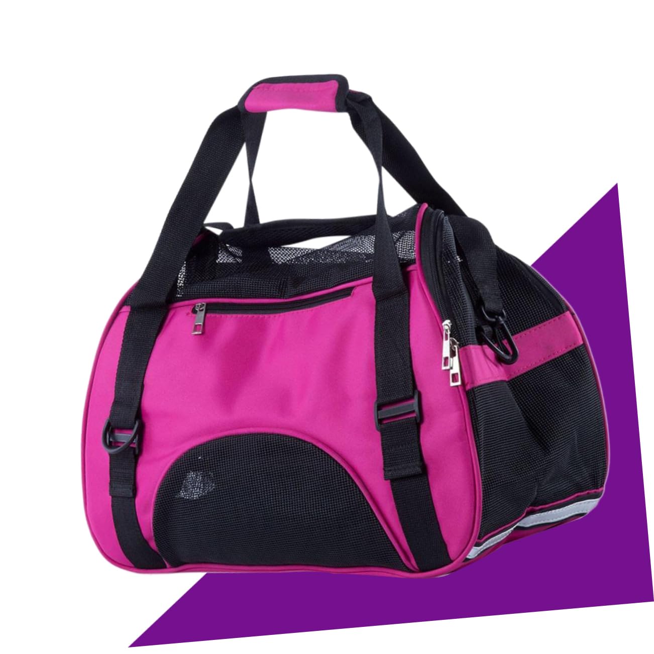 ifundom Pet Carrier Bag Soft Sided Travel Handbag with Safety Zippers Mesh Windows for Ventilation Straps S Green for with Your Dog Cat