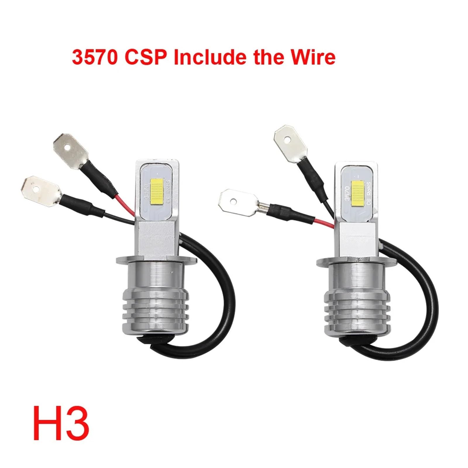 2 pezzi super luminosi H7 H4 led fendinebbia for auto H11 H8 H9 H16 faro 9005 9006 Hb4 H1 H3 lampade guida corsa 6500K 12V(3000K,H7)