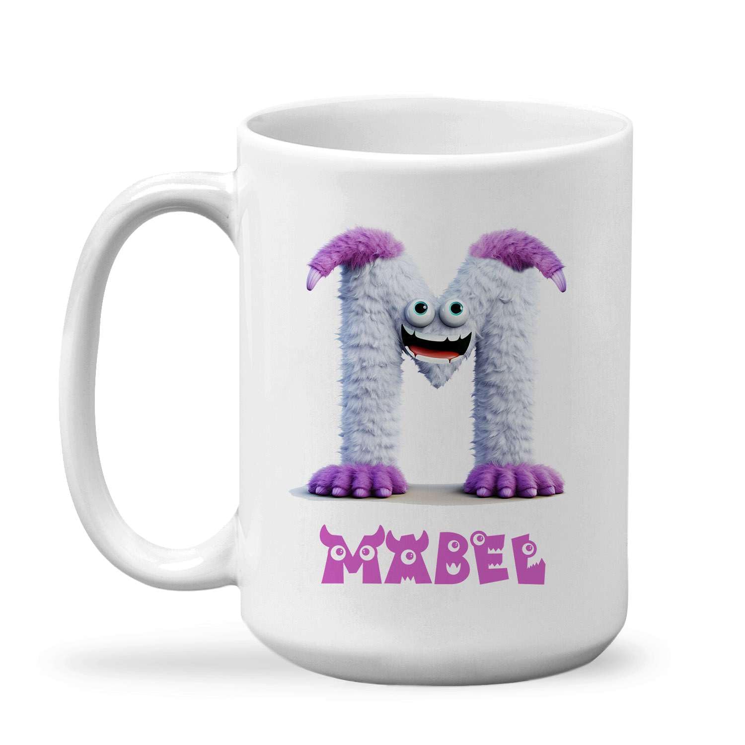 Lovely Monster Character Letter M Themed Coffee ...