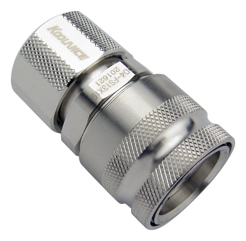 Koolance QD4-FS13X19 QD4 Female Quick Disconnect No-Spill Coupling, Compression for 13mm x 19mm (1/2in x 3/4in)