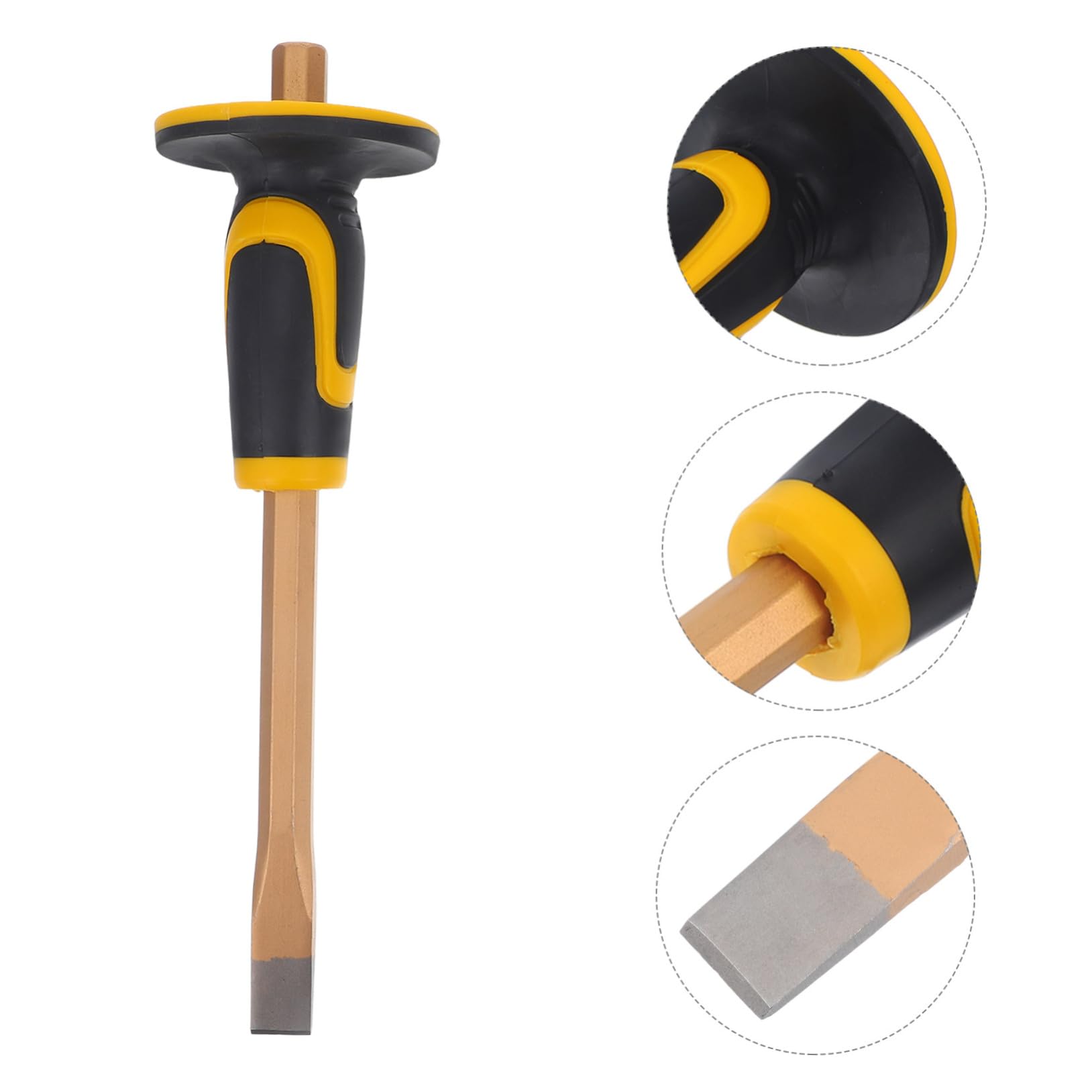 PartyKindom 3pezzi Scalpello Per Muratura Con Protezione Utensile e Appuntito Per e Chisel Heavy Duty Per Falegnameria e