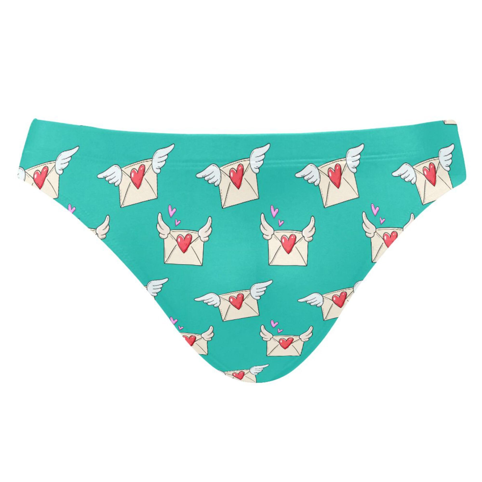 Envelope Love Wings Swim Briefs for Men Swimsuit Bikini Swimwear S B0404617