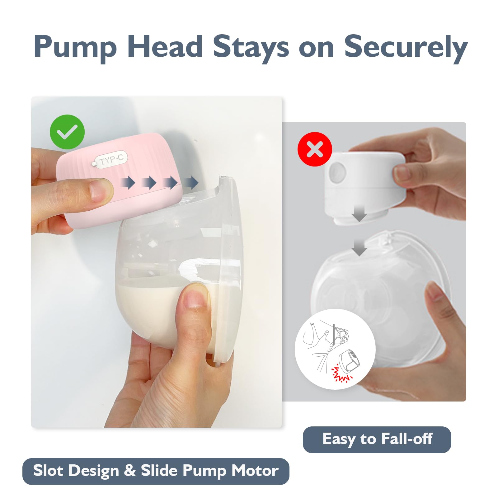 MOMMED Breast Pump, MY-385 Hands Free with 4 Modes & 12 Levels, Leak-Proof Design, 24 mm Electric Wearable Breast Pump - Image 3