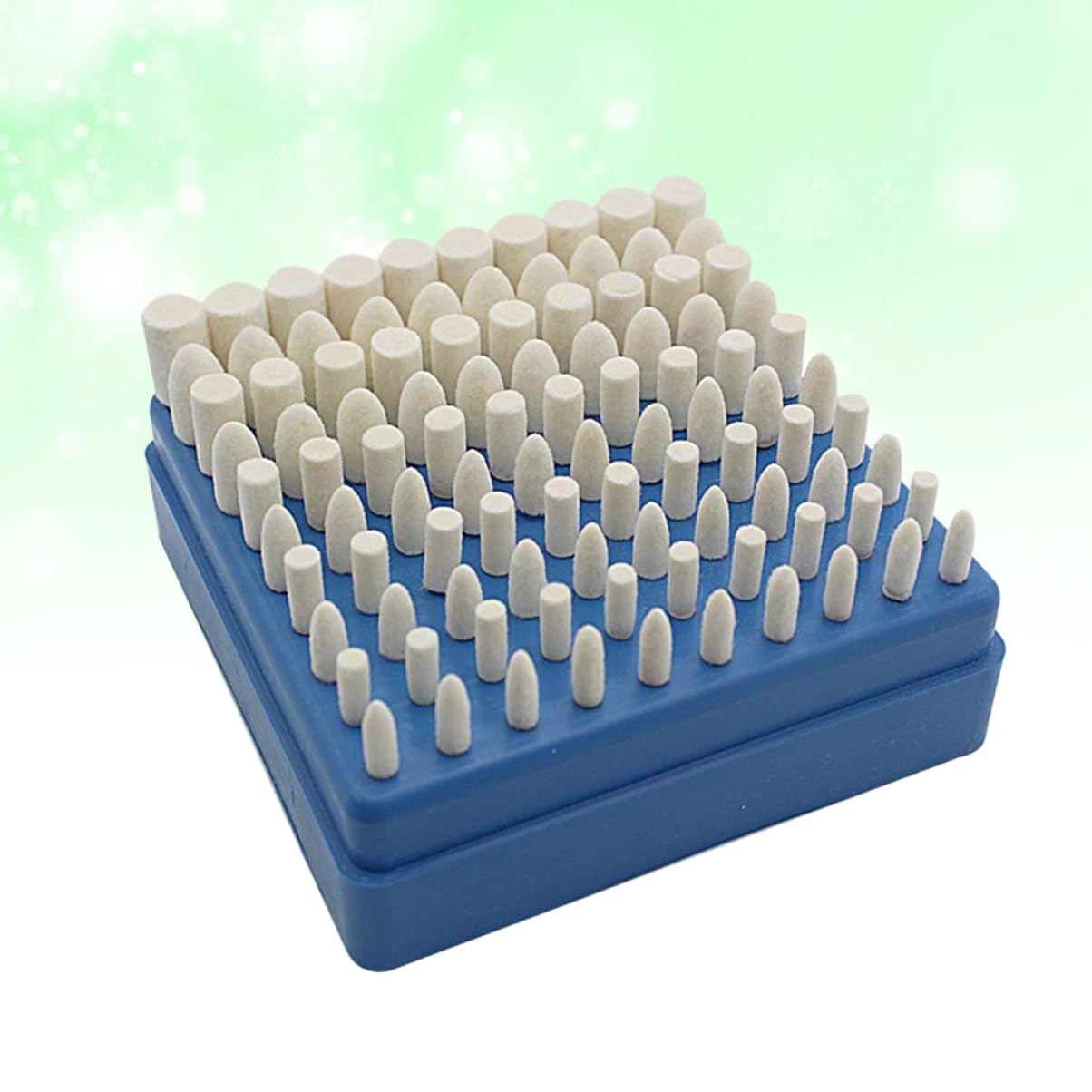 Cabilock Punti di Lucidatura in Lana per Utensili Rotanti Set da 100 Pezzi, Ruota per Lucidatura in Lana per Oggetti in Vetro e Gioielli Colore Casuale
