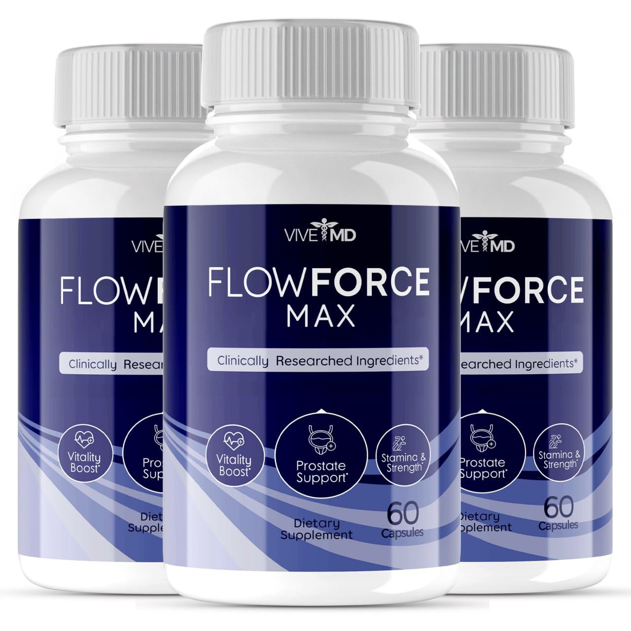 Flow Force Max Supplements Advanced Energy Pills - Supplements for Men & Women - Bladder Control Supplements Flowforce Max Prostate Health Supplement Your Vitamins & Dietary Supplements (3 Pack)