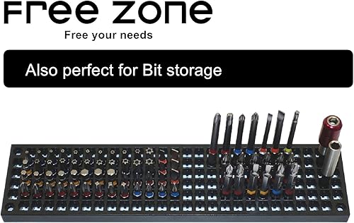 Miniatura 7 de Zona libre juego completo de organizador de brocas y enchufes (amarillo)  Incluye soporte para Dr. de 12, 38 y 14 de pulgada, capacidad para 90