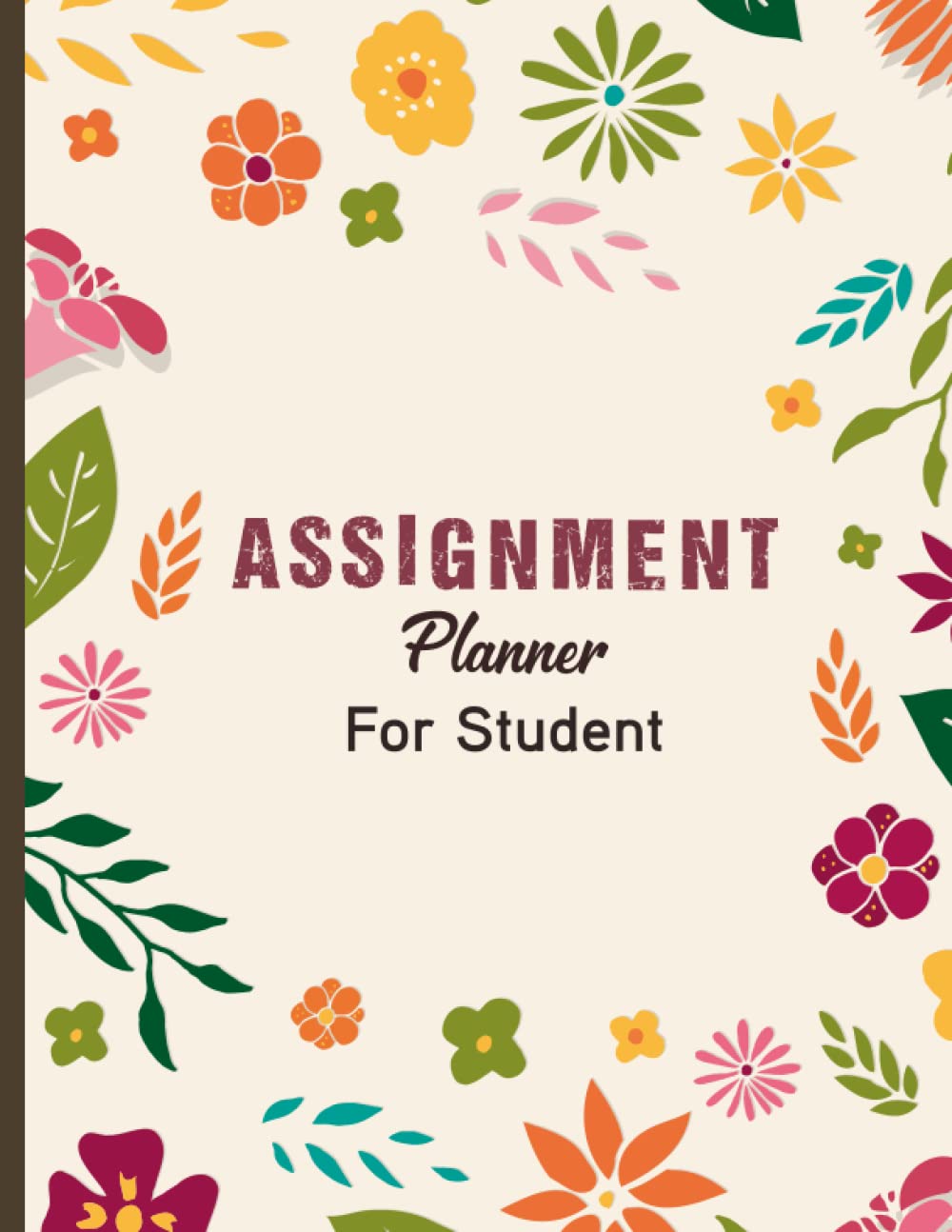 Planner d'assignments pour étudiant pour organiser son travail au bureau à la maison ou au lycée