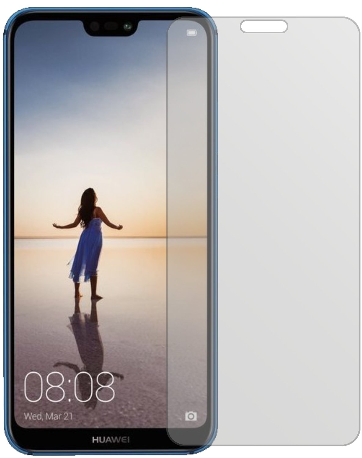 Dipos 6 Pellicole Protettive Antiriflesso Per Huawei P20 Lite - Opache, Anti-impronta, Made In Germany (Taglio Laser) - 2