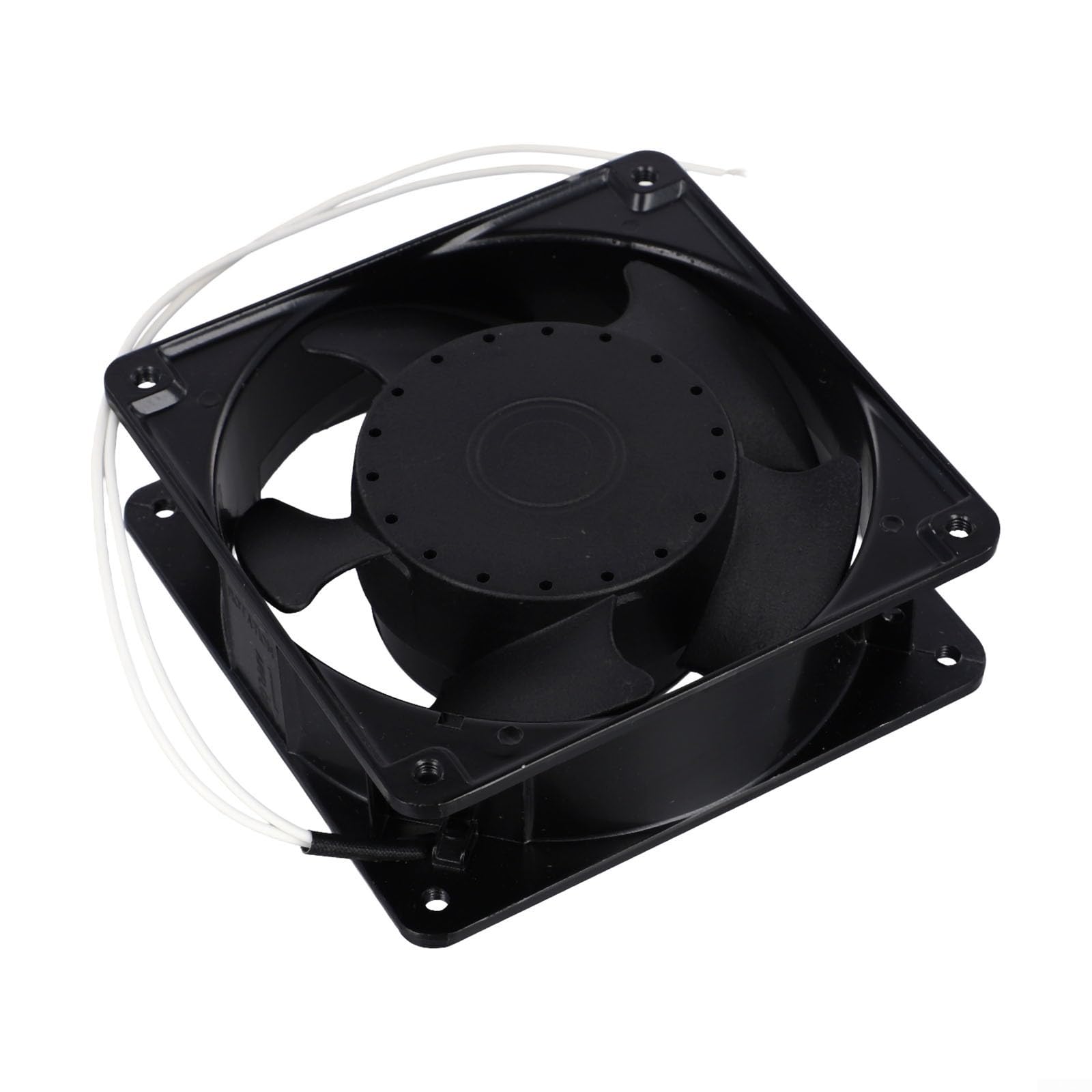 Ventilador axial para casete de chimenea, alta temperatura, aspas metálicas, silencioso, intercambiable, negro, 120 x 120 x 38 mm