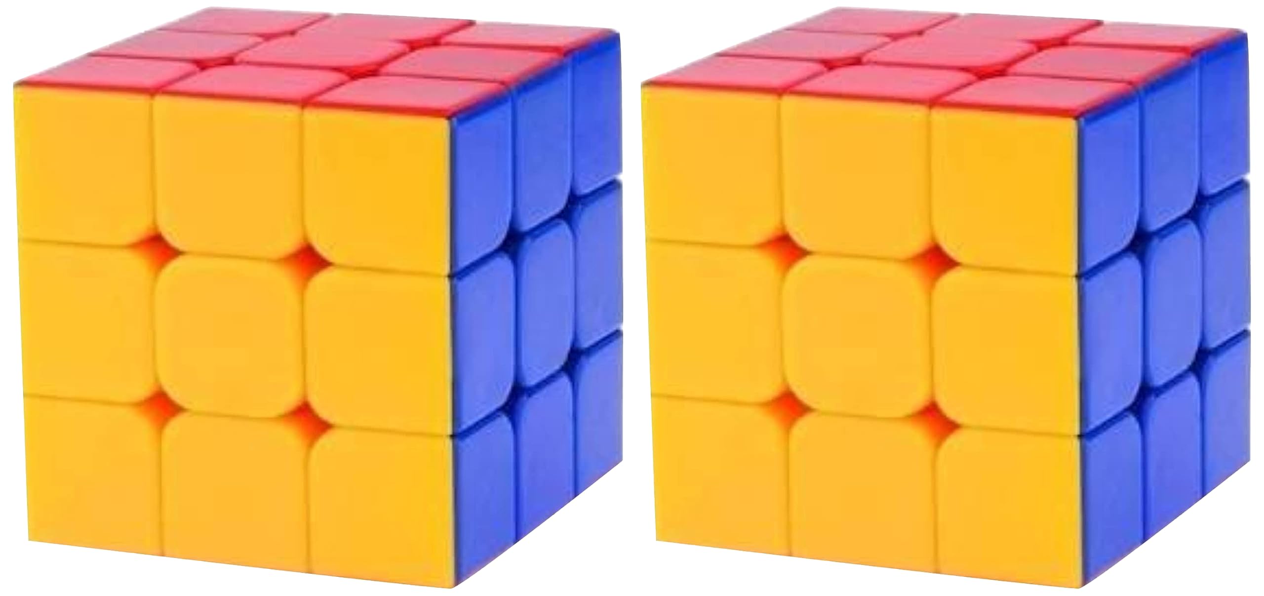 Negi Kids and Adults Rs Speed Cube 3x3x3 (Multicolor, Pack of 2)