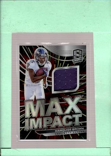 2021 Panini Spectra Max Impact Hyper #29 Marquise Brown MINT MEM SER75 Baltimore Ravens Football