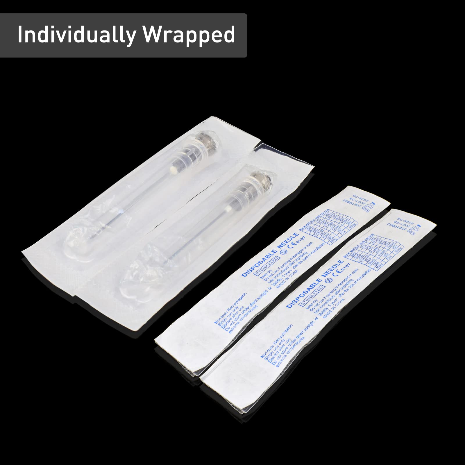 22Ga 1.5inch/38mm Disposable sterile Needles,Pack of 100 — Amazon image 4