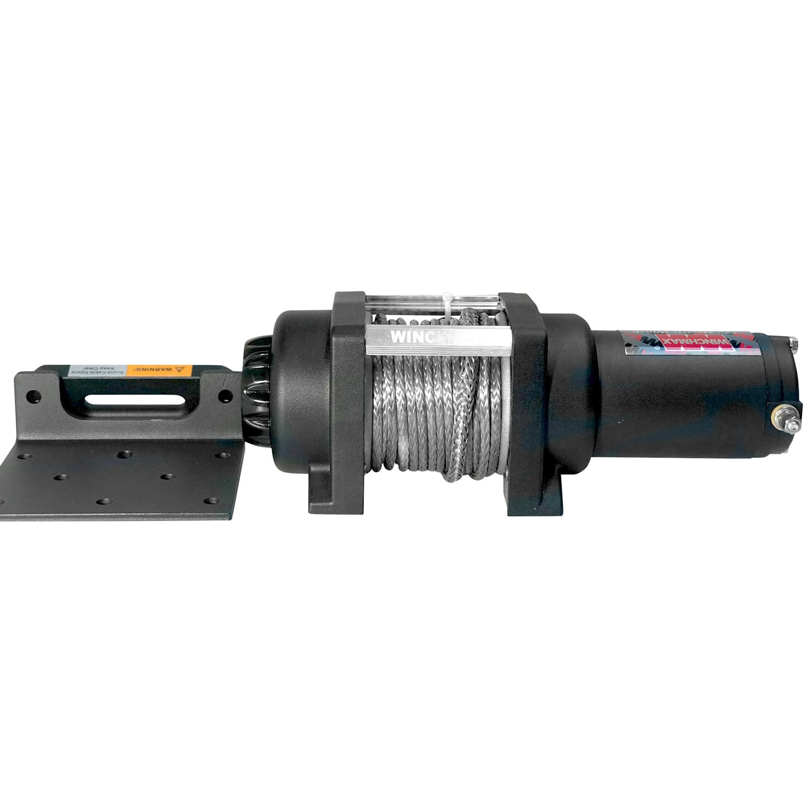 Winchmax Cabrestante eléctrico de Grado Militar de 24 V, Cuerda sintética Dyneema SK75 de 15,5 m x 5 mm, Gancho de Horquilla de 1/4 Pulgadas. Controles remotos inalámbricos para Dos Auriculares.