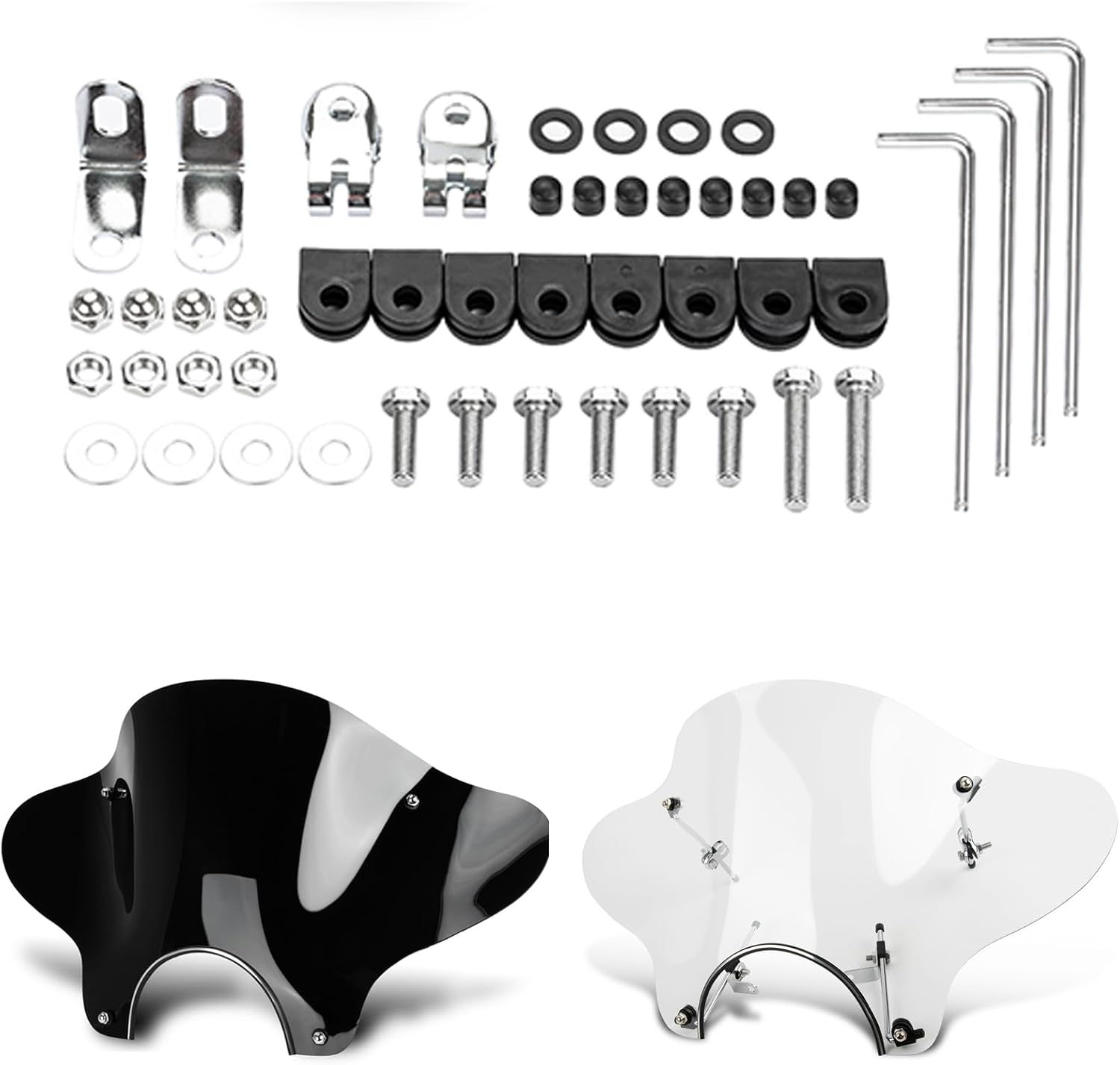 PSLER 7/8" Cruiser Windshield Mounting Kit for Universal Motorcycle