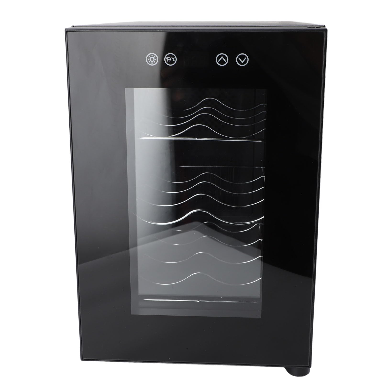 Vinoteca para 6 Botellas, Pantalla LED Vinoteca Refrigerador 12 °C-15 °C Control de Temperatura para Apartamento (Enchufe europeo 100-240 V)
