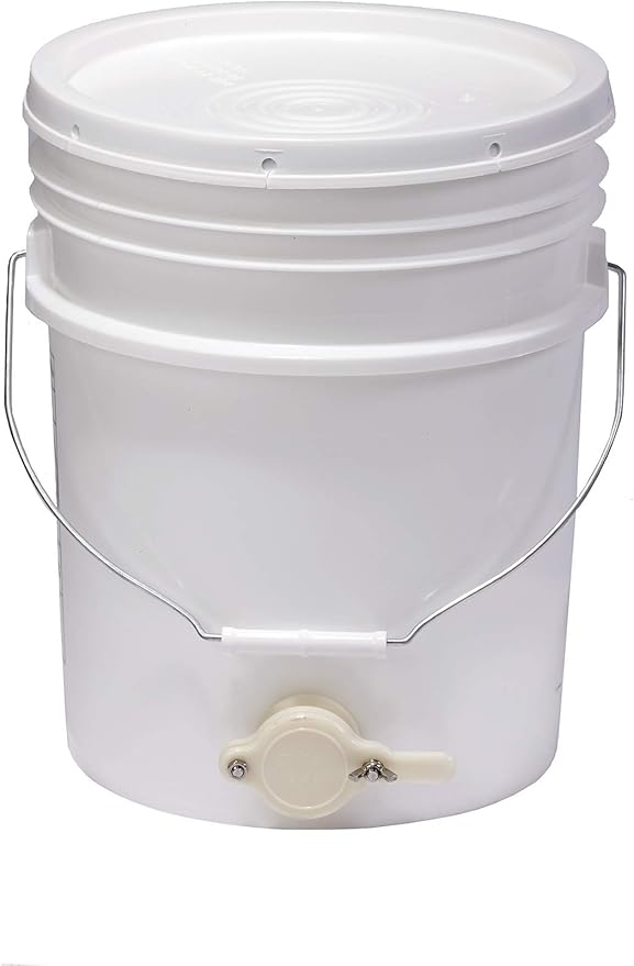 Little Giant® Plastic Honey Bucket with Gate | Beekeeping Supplies | Honey Extractor Equipment | Assembled in USA | 5 Gallon