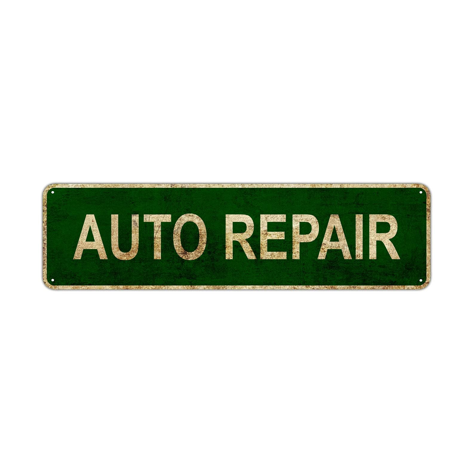 HOUVSSEN AUTO Repair Street Sign Rustic Vintage Retro Metal Decor Wall Shop Man Cave Bar Fun Metal Sign 4x16 Inch Vintage Plaque Handicraft Best Gift Metal Tin Sign