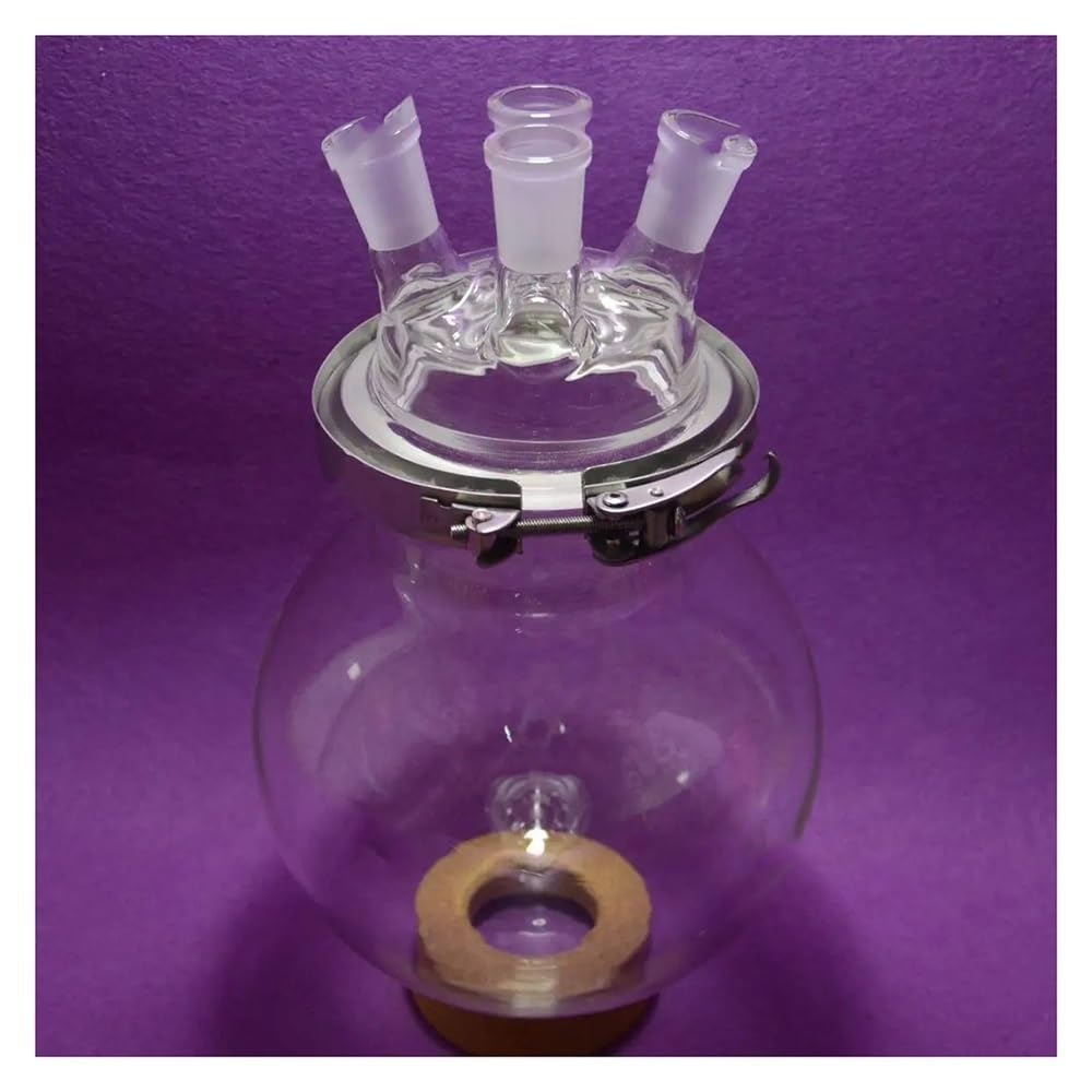 Pallone di reazione a 4 colli da 10000 ml, 24/40, pallone separato con morsetto facile fissare, reattore 10 litri Attrezzature da laboratorio