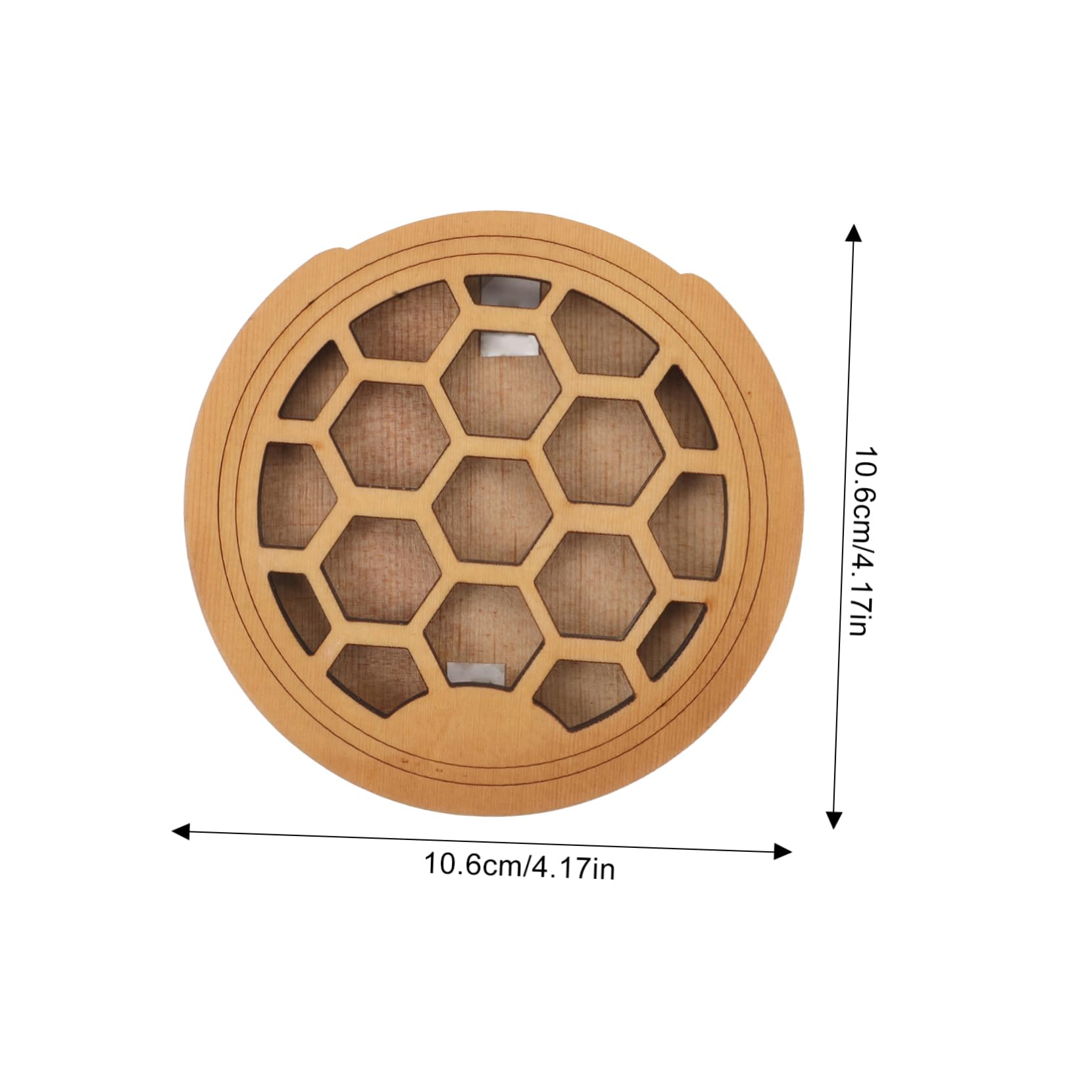 Toddmomy Acoustic Guitar Soundhole Cover Wooden Insert Cap for 40/41 Guitars Humidifier Stopper Sound Muter