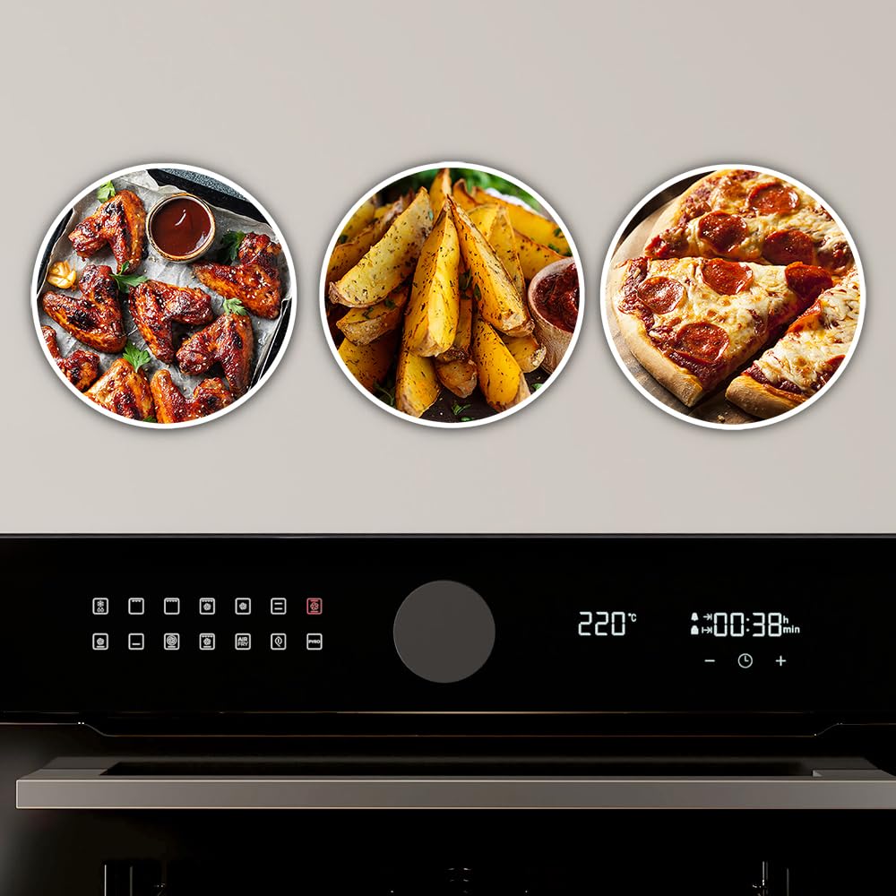 Cecotec Bolero Hexa P516000 Einbau-Backofen Pyrolyse 73L 3250W 14 Funktionen Dual Display Schwarz