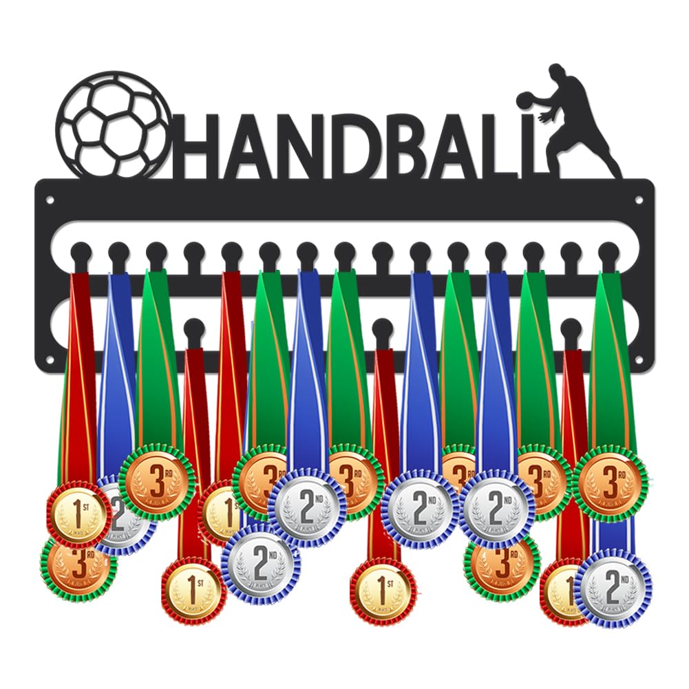 Porte médaille de handball mural 30 crochets anti-rayures - 7