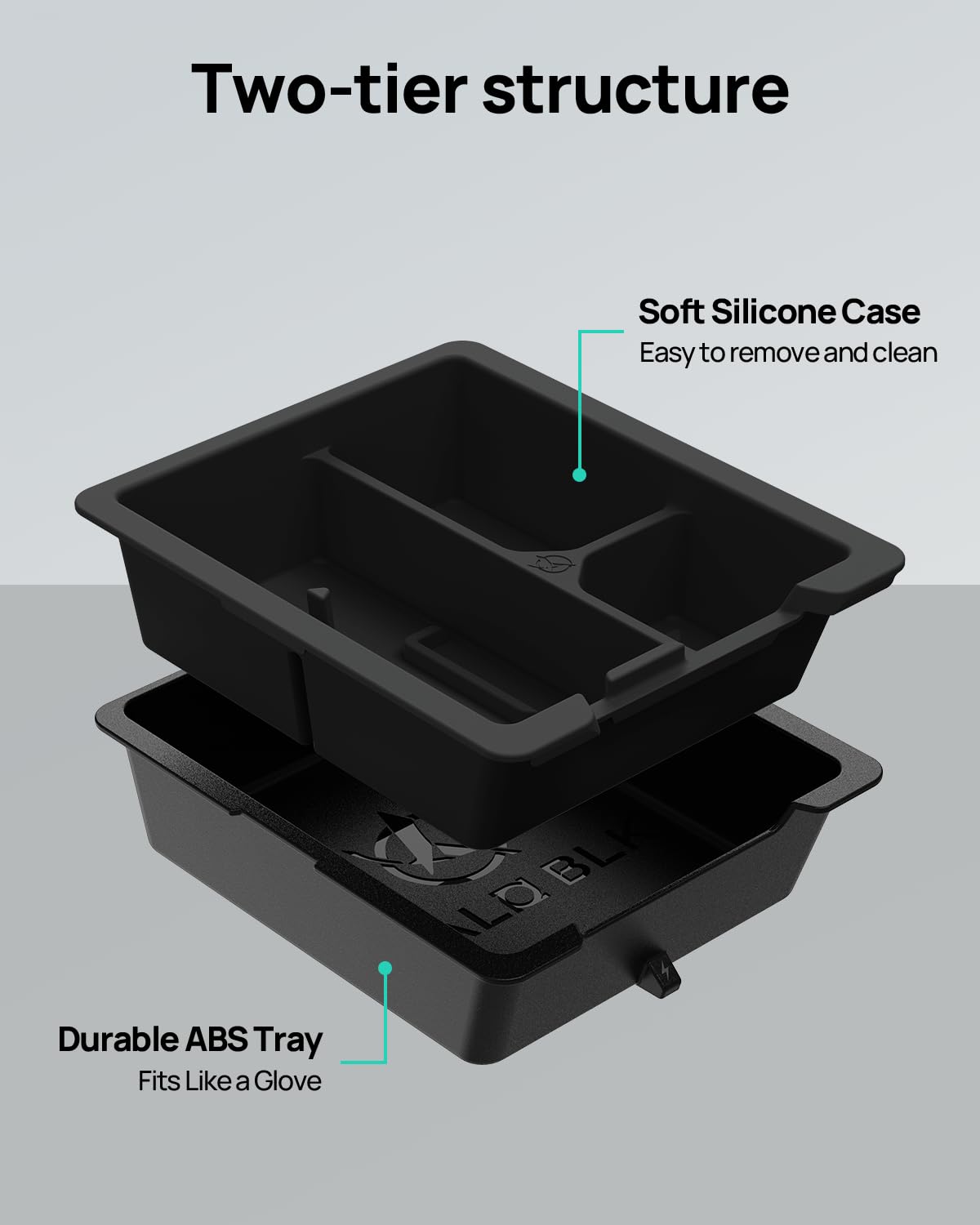 Amazon.com: HALOBLK Center Console Organizer Tray, Two-Tier