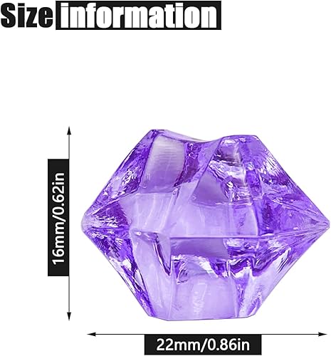 Vista 33 de Cubitos de hielo triturados falsos, rellenos de jarrón, 0.433 x 0.551 in, 650 cubos de hielo falsos reutilizables, cubos de cristal acrílico
