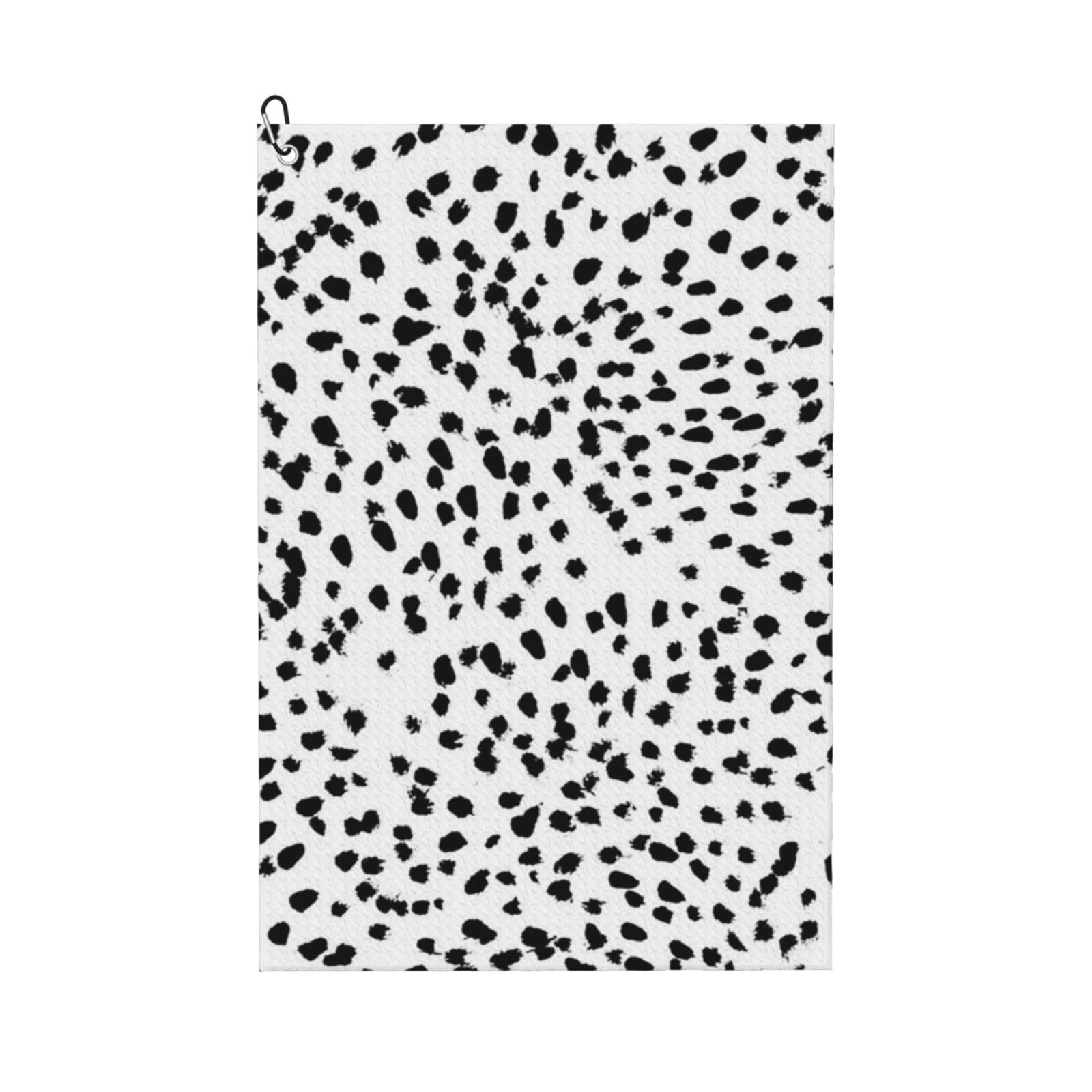 Hnnkloy Dalmatian Print, 16x24 in Portable Waffle Golf Towels with Carabiner Clip for Golf Bag